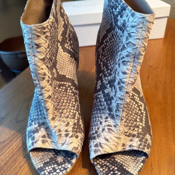 Barneys New York - Python print open toe booties - size 39 - Picture 7 of 7